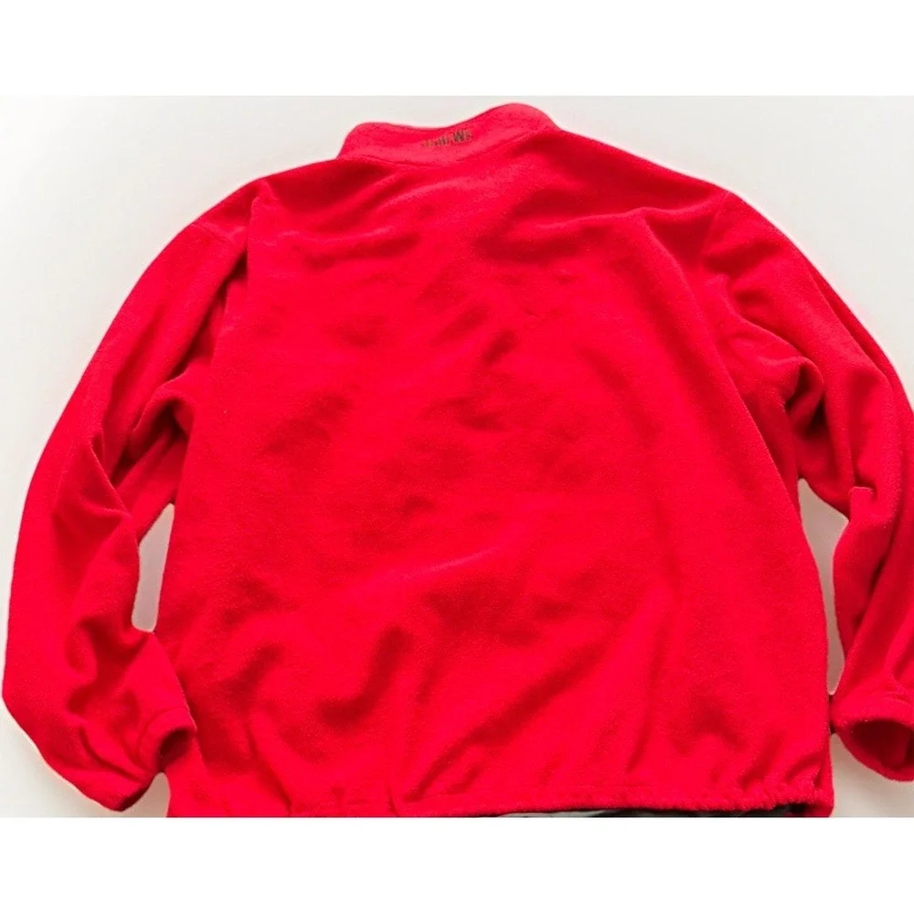 J.Crew‎ Sport Red Fleece Pullover Mens Large 1/4 Zip Vintage